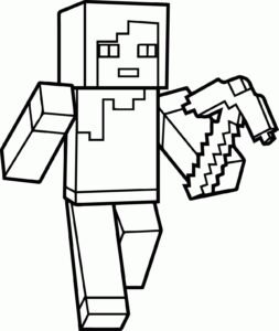 minecraft free colouring pages