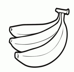 bananas colouring pages