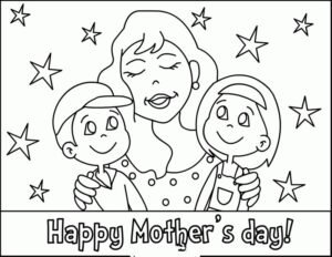 cute mothers day colouring pages