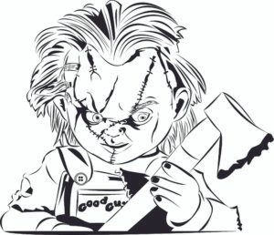 chucky colouring pages