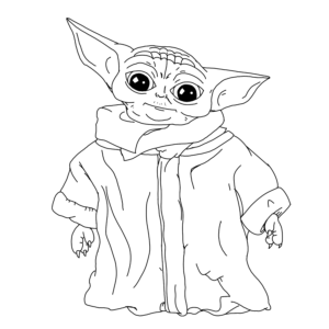grogu colouring pages