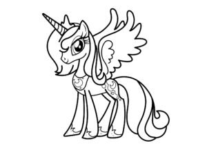 alicorn colouring pages