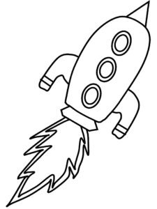rocket ship colouring pages