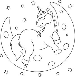 the moon colouring pages