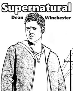 supernatural colouring pages