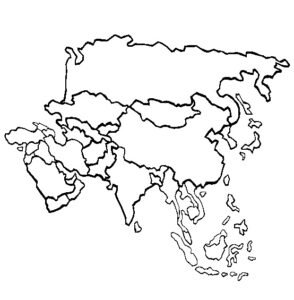 asia colouring pages