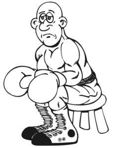boxing colouring pages