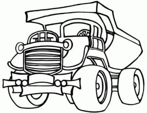 colouring pages construction vehicles