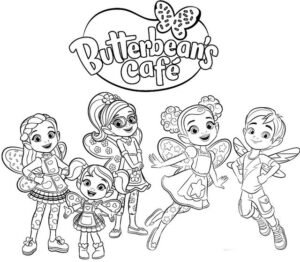 butterbean cafe colouring pages