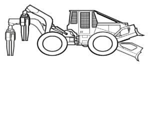 digger colouring pages