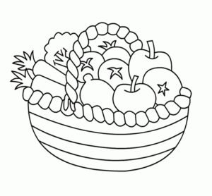 fruit colouring pages