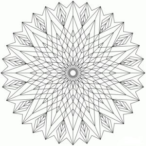 kaleidoscope colouring pages