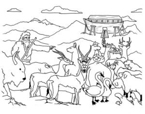 noah colouring pages