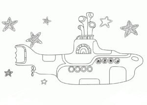 submarine colouring pages