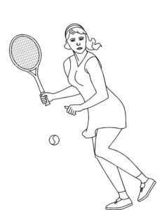 tennis colouring pages