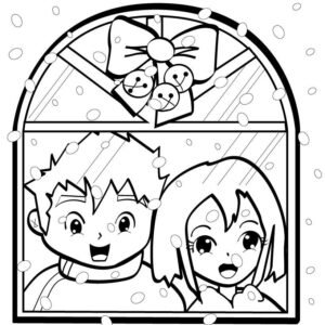 window colouring page