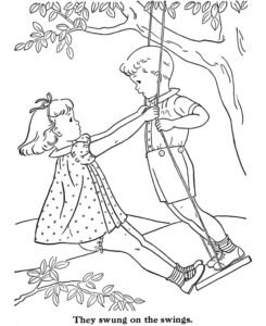 swing colouring pages