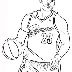 lebron james colouring pages