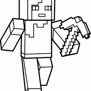 minecraft free colouring pages