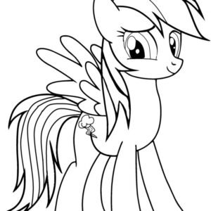 rainbow dash my little pony colouring pages