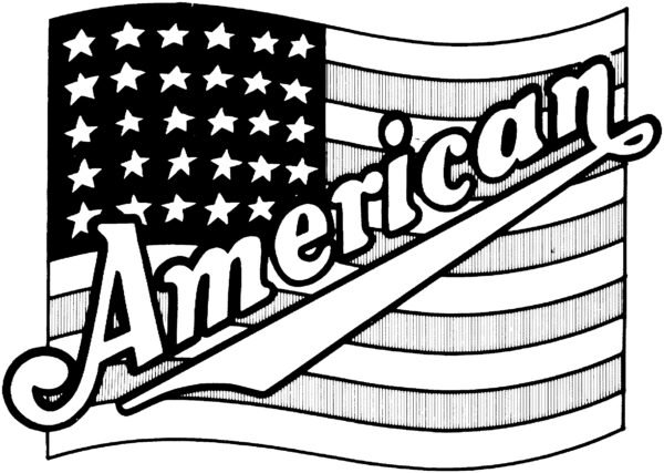 american flag colouring page