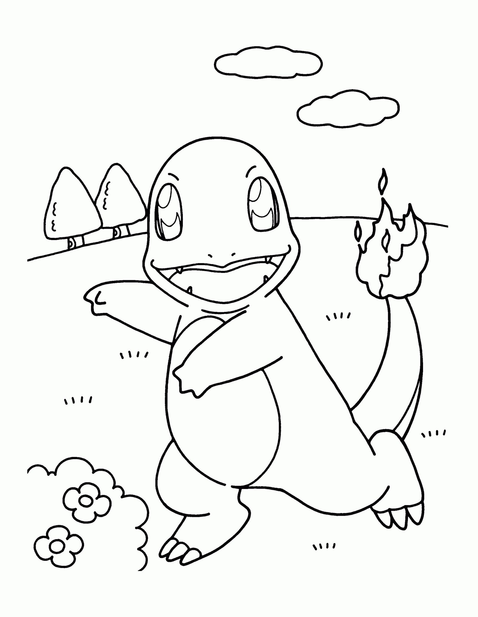 charmander colouring pages