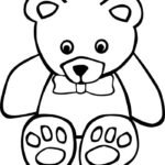 colouring page of teddy bear