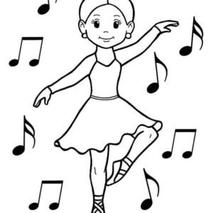 colouring pages dancing