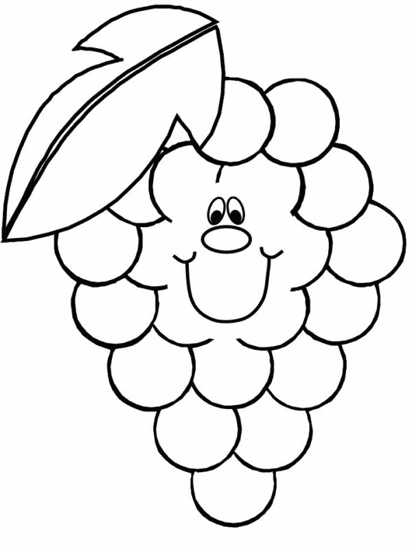 colouring pages grapes
