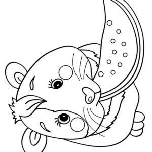colouring pages guinea pigs