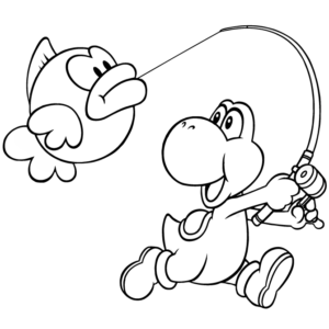 colouring pages yoshi