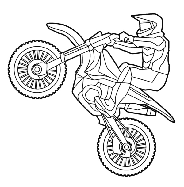 dirt bikes colouring pages