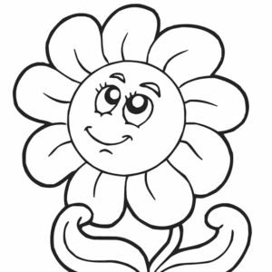 flower colouring pages free