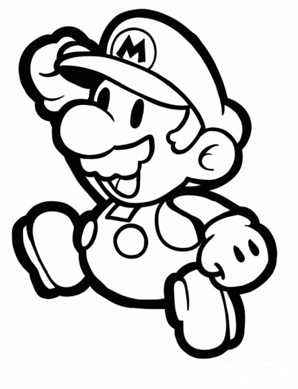 paper mario colouring pages