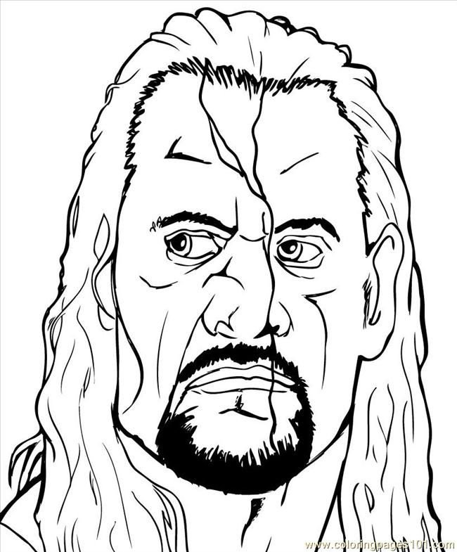 wrestling colouring pages
