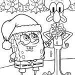 squidward colouring pages