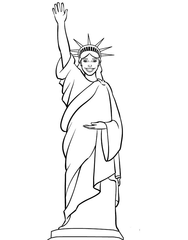 statue of liberty colouring pages