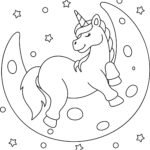 the moon colouring pages