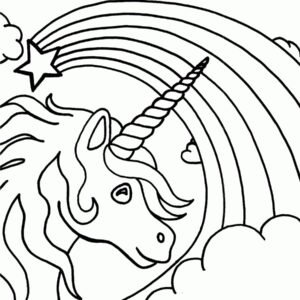 unicorn colouring pages
