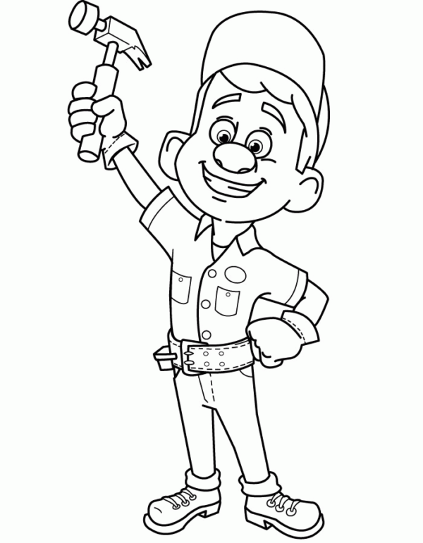 wreck it ralph colouring pages