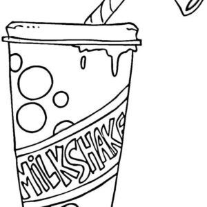 milkshake colouring pages