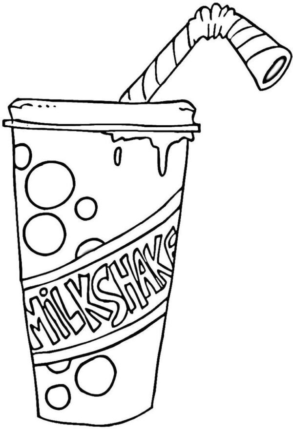 milkshake colouring pages