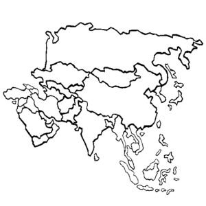asia colouring pages
