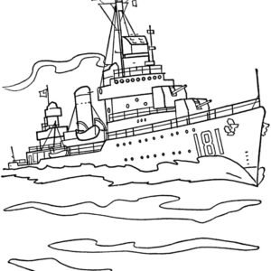 battleship colouring pages
