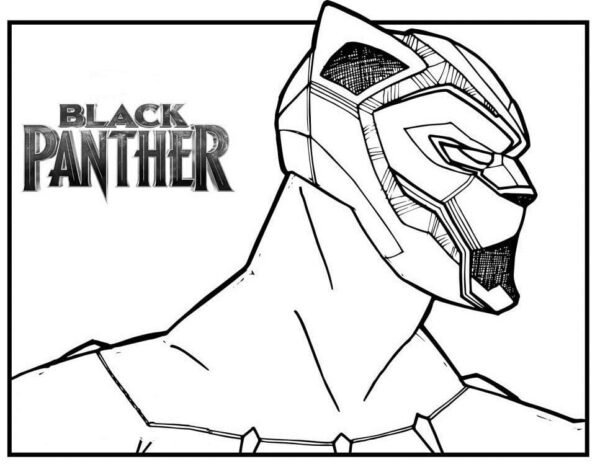 black panther colouring pages