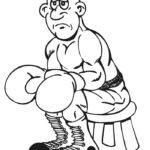 boxing colouring pages