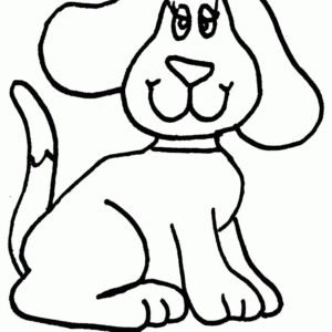 cartoon dog colouring pages