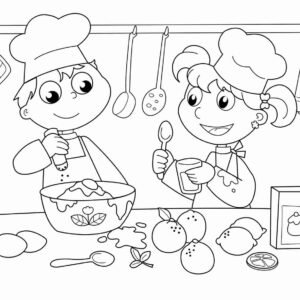 bakery colouring pages