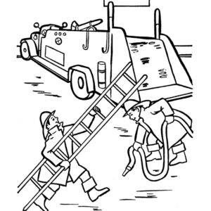 fire engine colouring pages