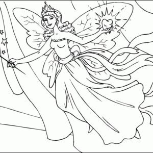 free fairy colouring pages